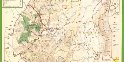 Kart over Swaziland detaljert